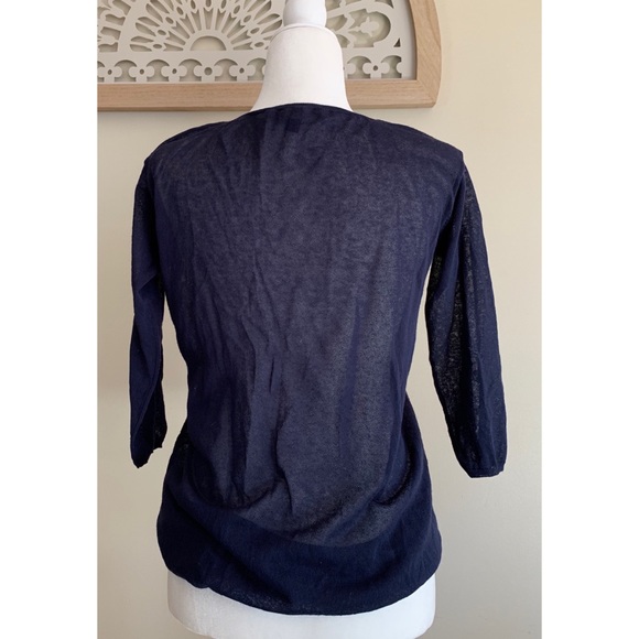 Love Moschino Bow embellished V Neck Blue size 4 - Picture 3 of 8